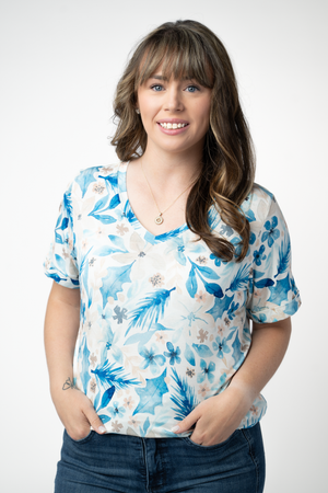 PREBOOK Sophie Top - Winter Blue Floral