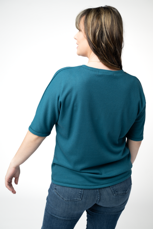 PREBOOK Emerson Waffle Top - Teal