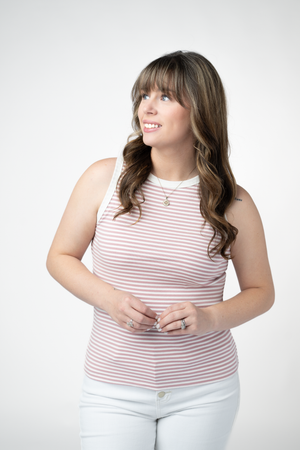 PREBOOK Classic Tank - Pink and White