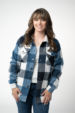 PREBOOK Norah Shacket - Winter Blue Plaid
