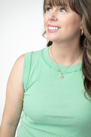 PREBOOK Morgan Micro Striped Tank - Green