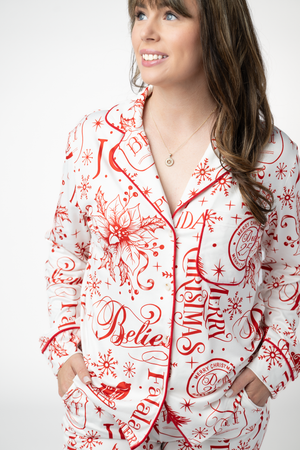 Pajama Top and Pants Set - Merry & Bright by Michelle Mae