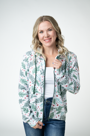Fullzip Hoodie - Berry + Pine by Michelle Mae