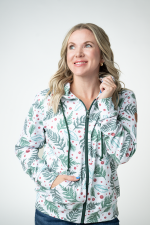 Fullzip Hoodie - Berry + Pine by Michelle Mae