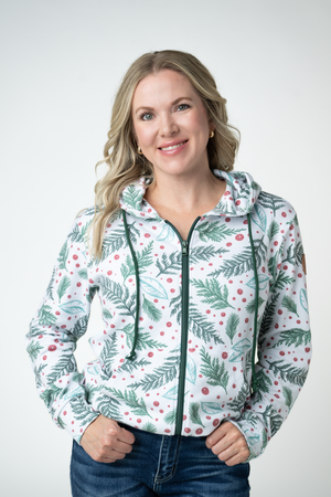 Fullzip Hoodie - Berry + Pine by Michelle Mae