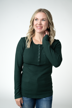 Georgia Long Sleeve Top - Evergreen by Michelle Mae