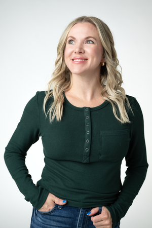 Georgia Long Sleeve Top - Evergreen by Michelle Mae