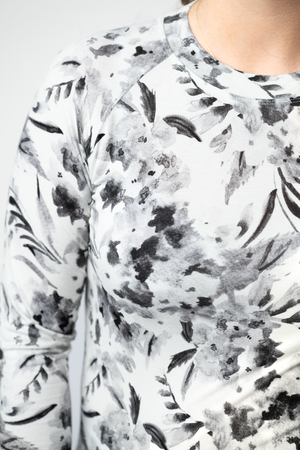 PREBOOK Blair Long Sleeve Top - Abstract Monochrome