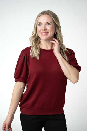 Katie Cozy Top - Cranberry by Michelle Mae
