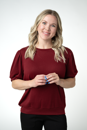Katie Cozy Top - Cranberry by Michelle Mae