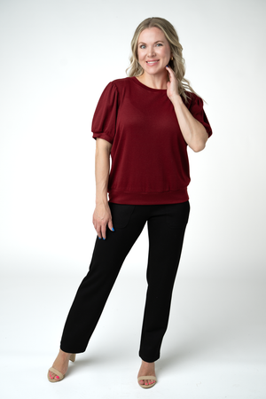 Katie Cozy Top - Cranberry by Michelle Mae