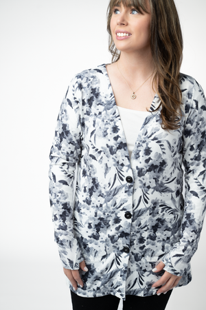PREBOOK Cori Cardigan - Abstract Monochrome