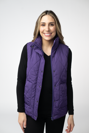 Remy Zip Up Vest - Purple by Michelle Mae
