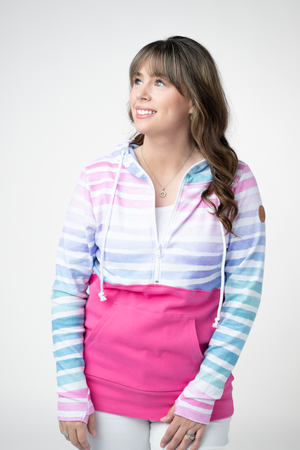 PREBOOK HalfZip Hoodie - Summer Stripes Mix