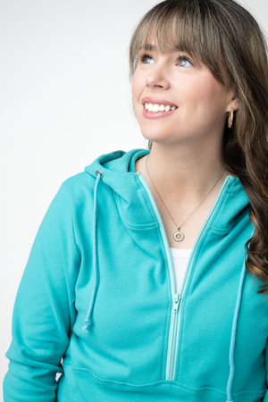 PREBOOK Pixie Pocket Halfzip Hoodie - Aqua