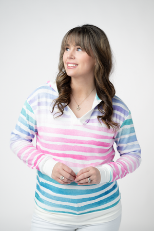 PREBOOK Julia Pullover Hoodie - Summer Stripes