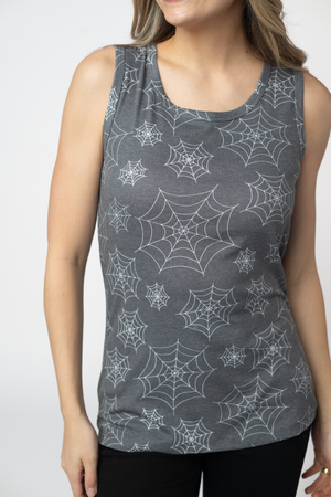 Ava Tank - Faded Black Webs by Michelle Mae