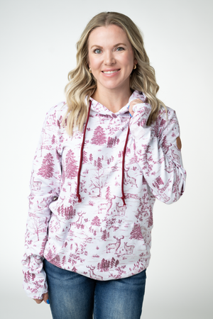 Hailey Pullover Hoodie -  Cranberry Woodland by Michelle Mae