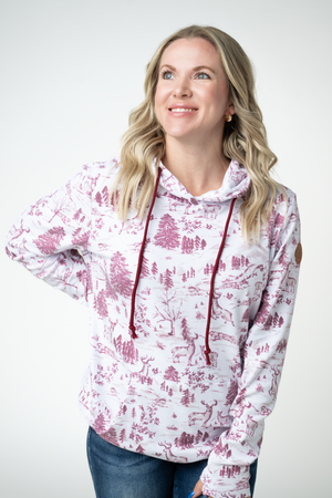 Hailey Pullover Hoodie -  Cranberry Woodland by Michelle Mae