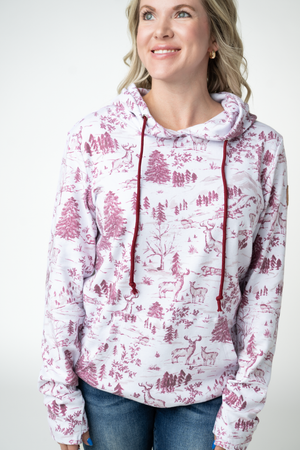Hailey Pullover Hoodie -  Cranberry Woodland by Michelle Mae