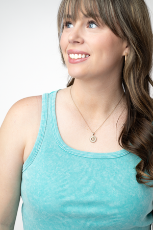 PREBOOK Audrey Vintage Wash Tank - Aqua