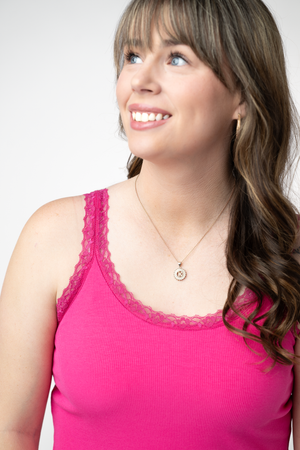 PREBOOK Lexi Lace Tank - Hot Pink