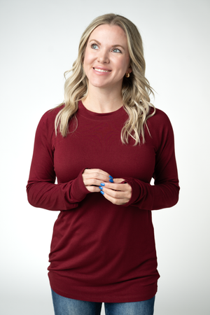 Blair Long Sleeve Top - Cranberry by Michelle Mae