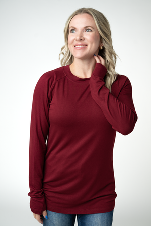 Blair Long Sleeve Top - Cranberry by Michelle Mae