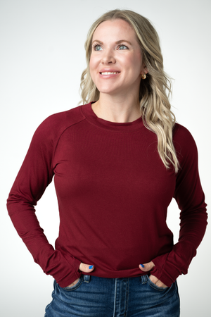 Blair Long Sleeve Top - Cranberry by Michelle Mae