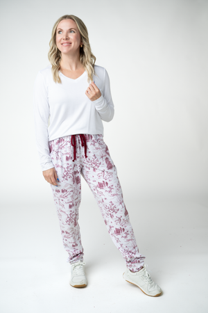Classic Joggers -  Cranberry Woodland by Michelle Mae