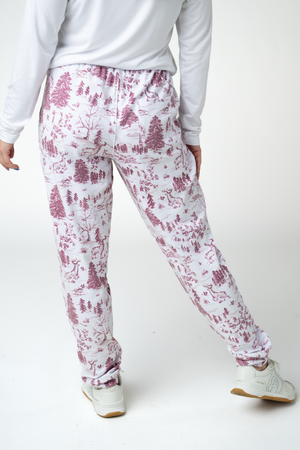 Classic Joggers -  Cranberry Woodland by Michelle Mae