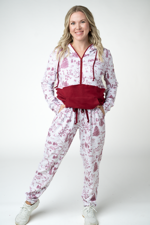 Classic Joggers -  Cranberry Woodland by Michelle Mae
