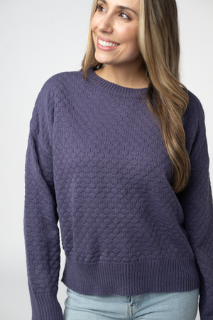 Gianna Pullover Sweater - Slate Blue by Michelle Mae