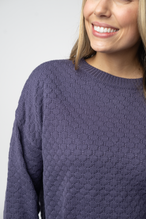 Gianna Pullover Sweater - Slate Blue by Michelle Mae