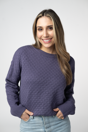 Gianna Pullover Sweater - Slate Blue by Michelle Mae