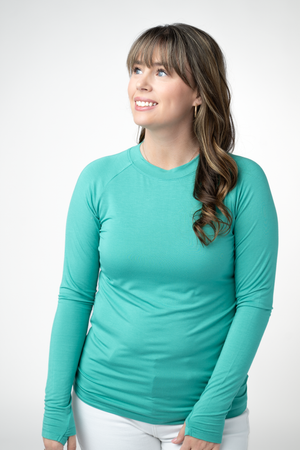 PREBOOK Blair Long Sleeve Top - Tropical Teal