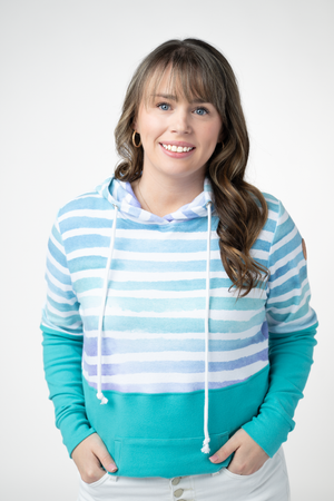 PREBOOK Hailey Pullover Hoodie - Summer Stripes Mix