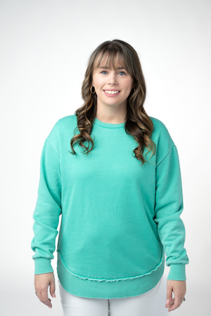 PREBOOK Vintage Wash Pullover - Tropical Teal