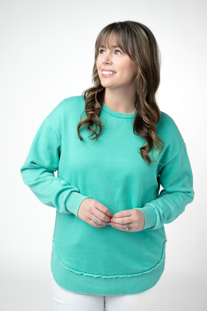 PREBOOK Vintage Wash Pullover - Tropical Teal