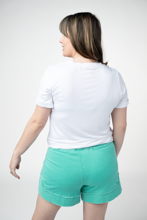 PREBOOK French Terry Stevie Shorts - Tropical Teal