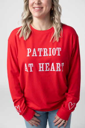 Corrine Embroidered Pullover Top - Patriot at Heart by Michelle Mae