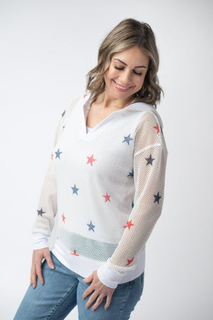 American Stars Mesh Hoodie by Michelle Mae
