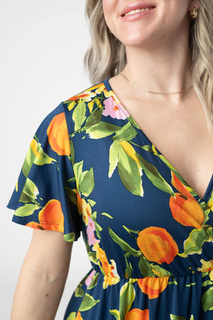 Harley High-Low Dress - Navy Citrus by Michelle Mae