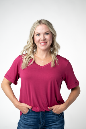 PREBOOK Sophie Top - Deep Raspberry