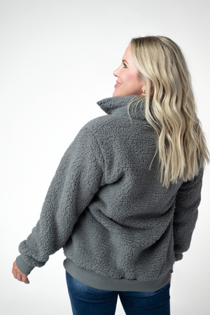 PREBOOK Skylar Sherpa Fullzip - Grey