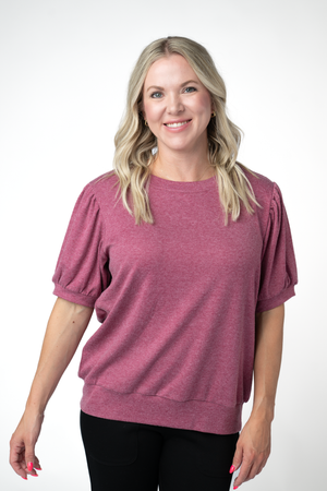 PREBOOK Katie Cozy Top - Raspberry