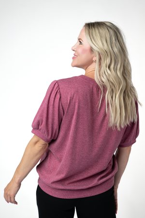 PREBOOK Katie Cozy Top - Raspberry