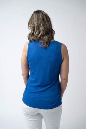 Mila Zipper Tank - Blue by Michelle Mae