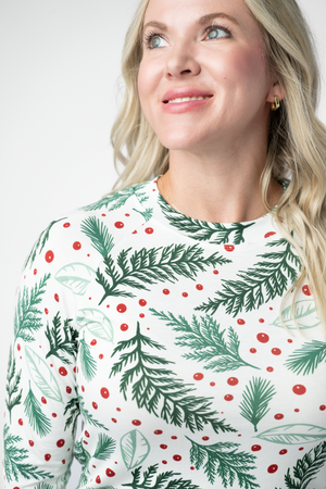 Blair Long Sleeve Top - Berry + Pine by Michelle Mae