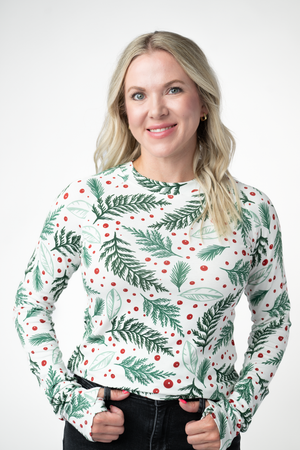 Blair Long Sleeve Top - Berry + Pine by Michelle Mae